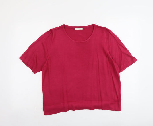 Womens UK Size 16 Marks and Spencer Pink Pullover Jumper