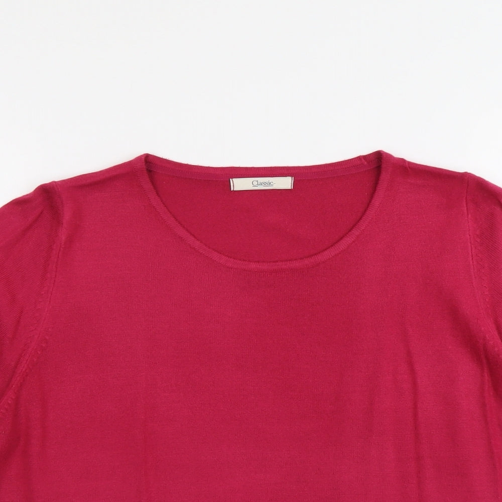 Womens UK Size 16 Marks and Spencer Pink Pullover Jumper