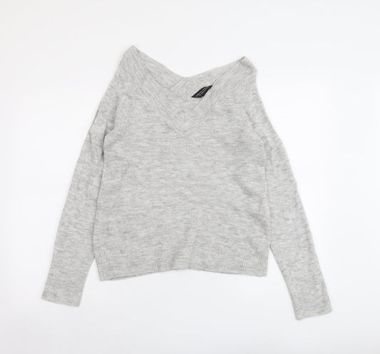 Womens UK Size 10 Dorothy Perkins Grey Pullover Jumper