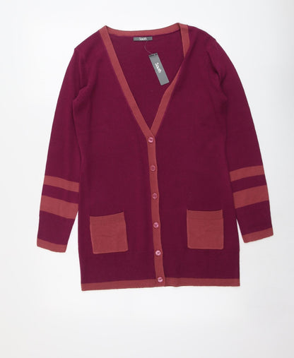 Womens UK Size 8 South Purple Cardigan Jumper