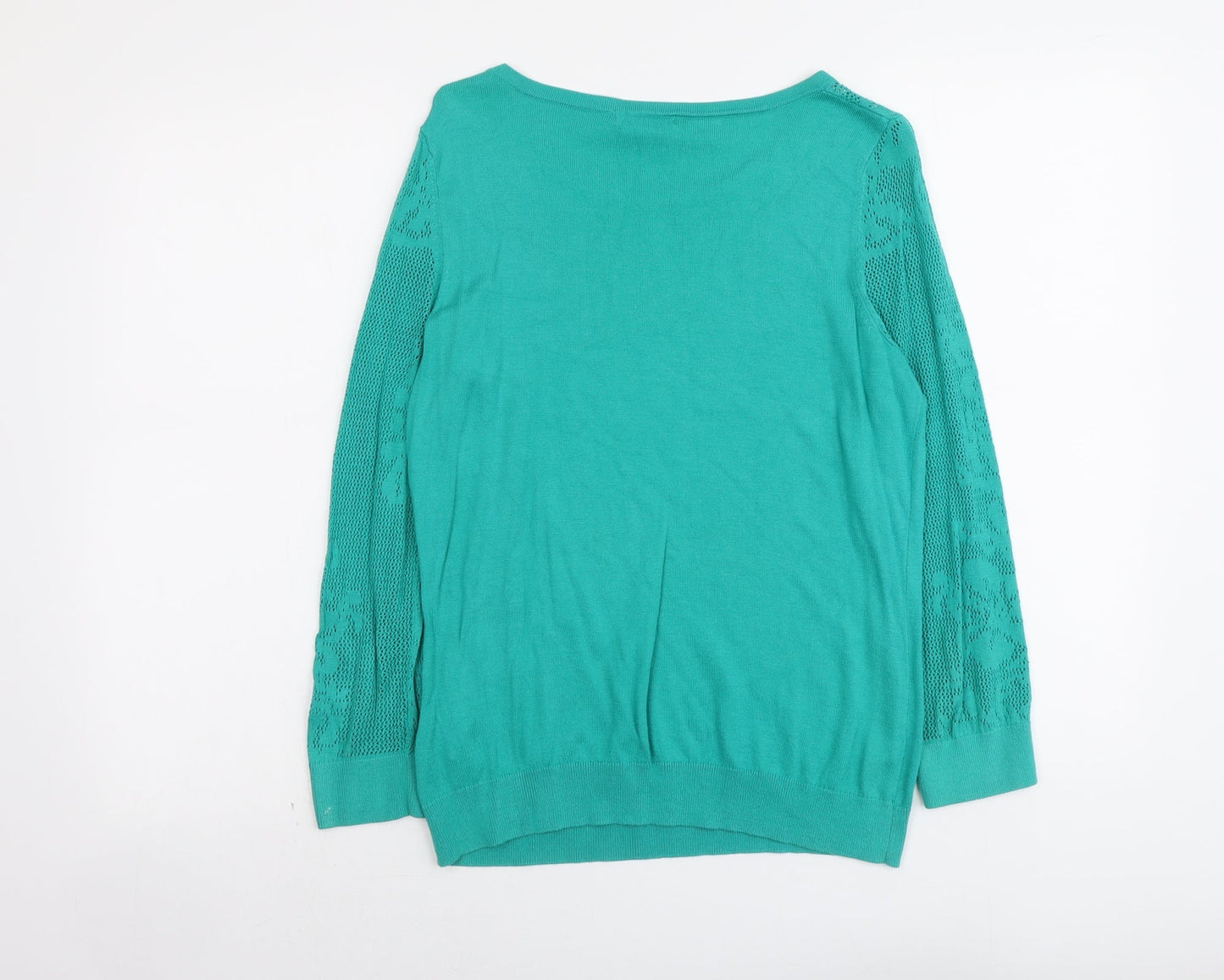 Womens UK Size M H&M Green Pullover Jumper