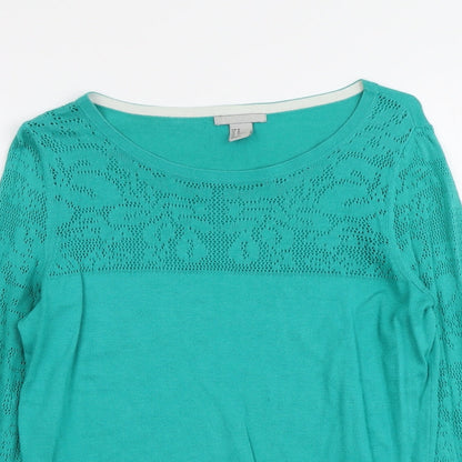Womens UK Size M H&M Green Pullover Jumper