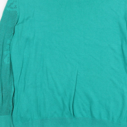 Womens UK Size M H&M Green Pullover Jumper