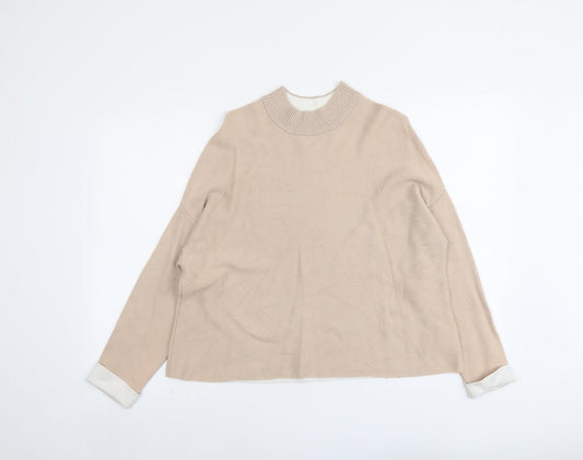 Womens UK Size 8 New Look Beige Pullover Jumper