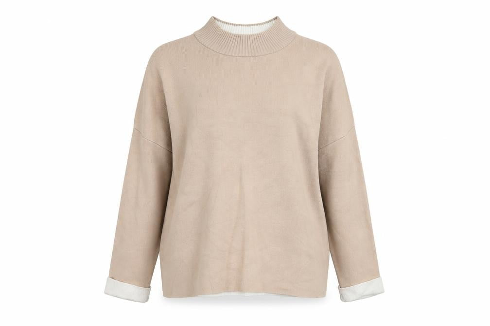 Womens UK Size 8 New Look Beige Pullover Jumper