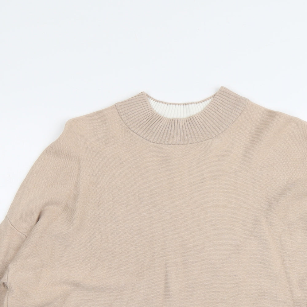 Womens UK Size 8 New Look Beige Pullover Jumper