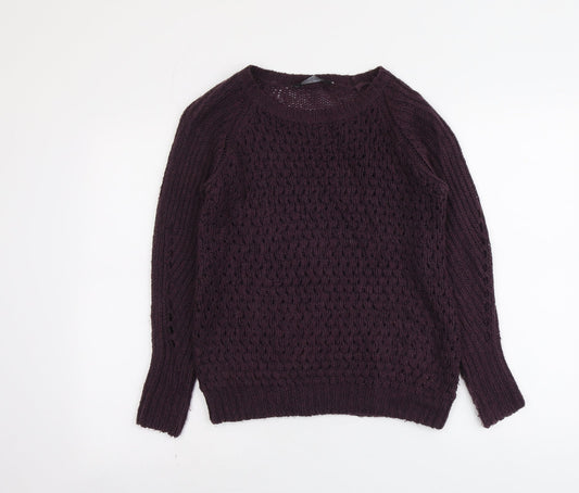 Womens UK Size 8 Dorothy Perkins Purple Pullover Jumper