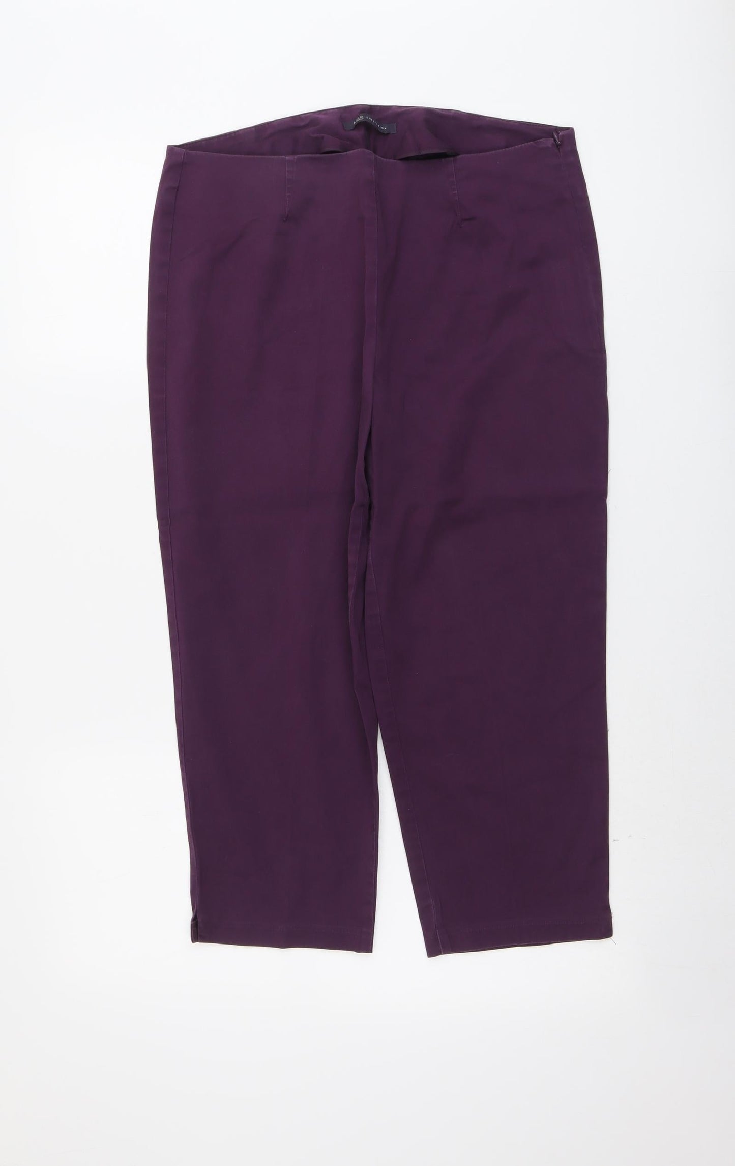 Womens UK Size 14 Marks and Spencer Regular Fit  Purple Trousers