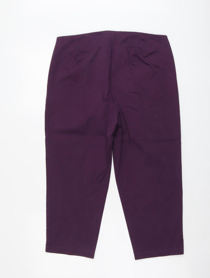 Womens UK Size 14 Marks and Spencer Regular Fit  Purple Trousers
