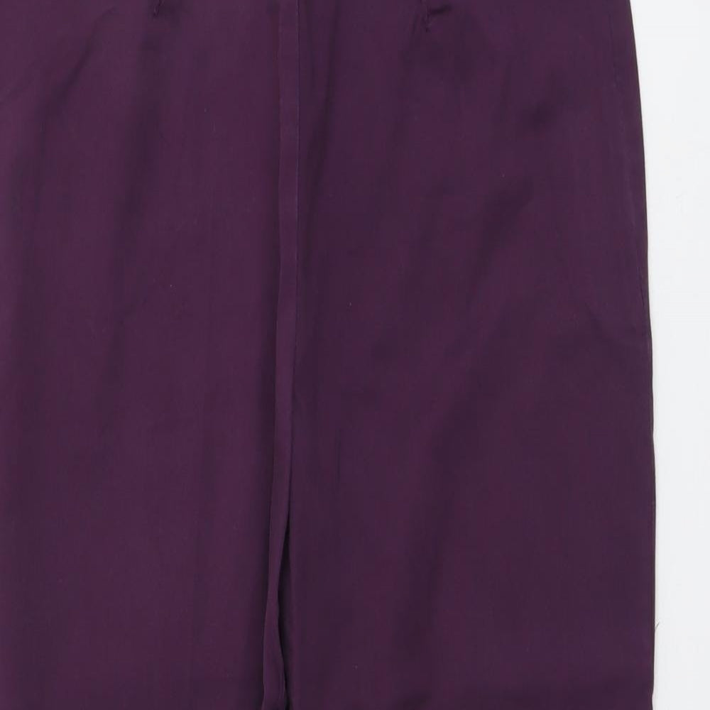 Womens UK Size 14 Marks and Spencer Regular Fit  Purple Trousers