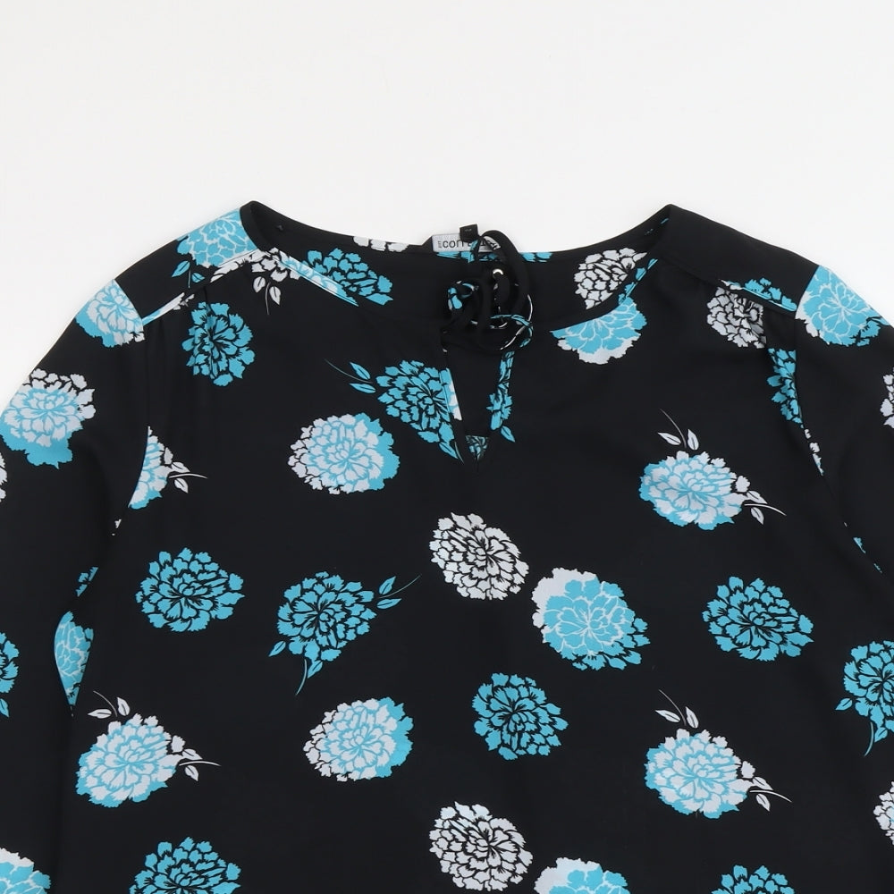 Womens UK Size 12 Debenhams Black Basic Blouse