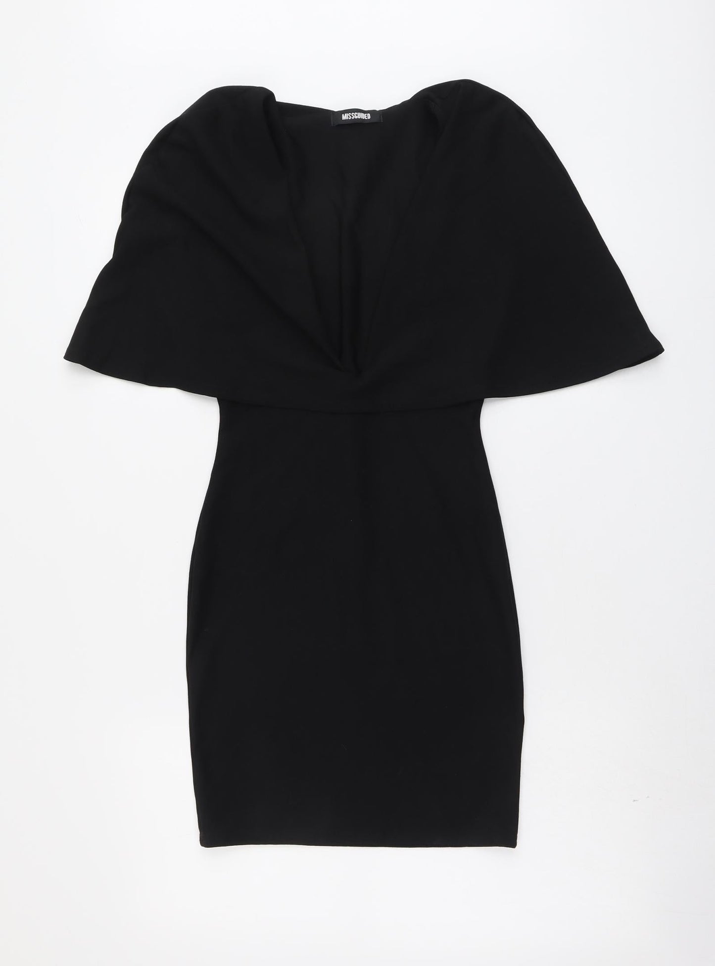 Missguided Womens Black Polyester A-Line Size 6 V-Neck Pullover