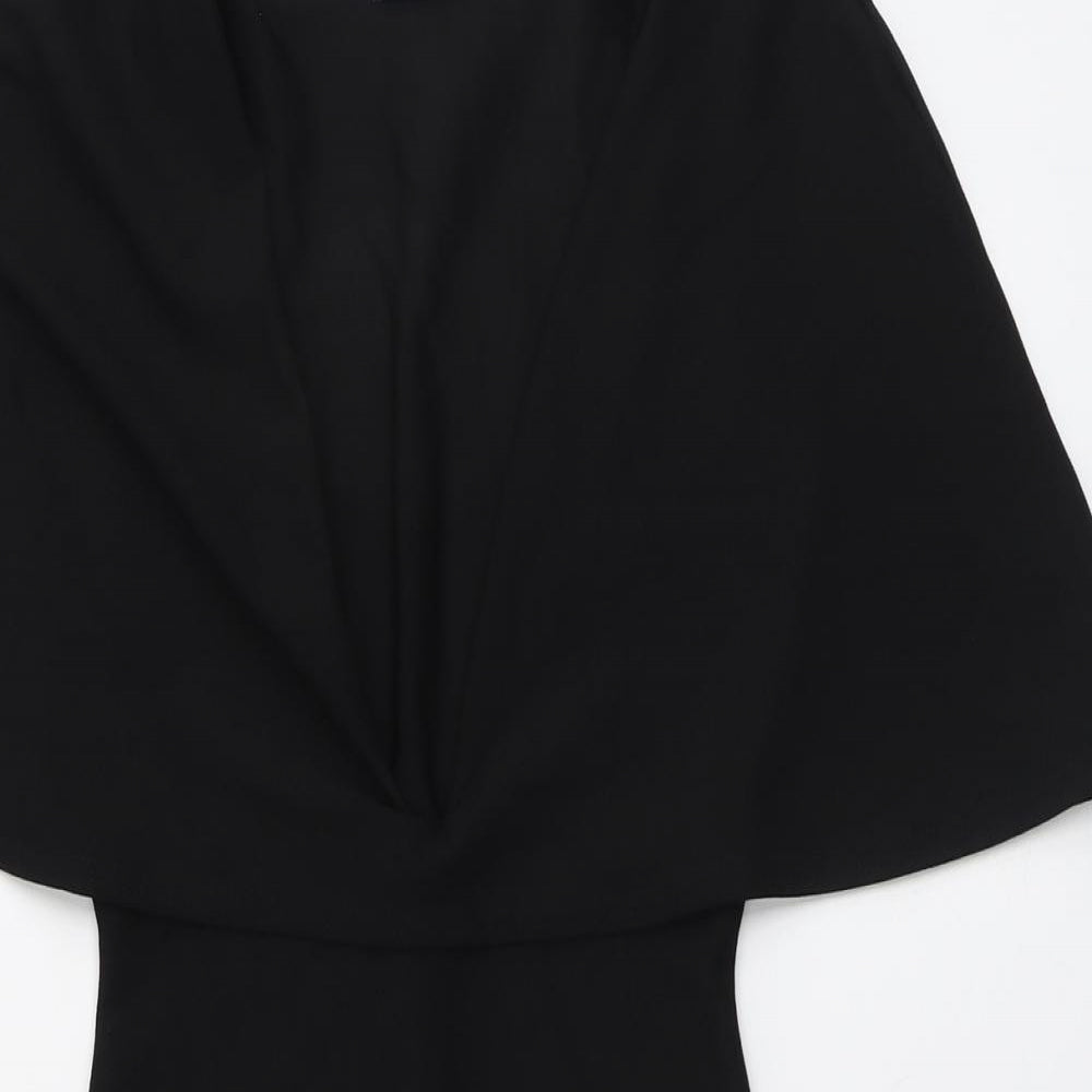 Missguided Womens Black Polyester A-Line Size 6 V-Neck Pullover