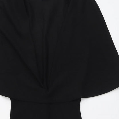 Missguided Womens Black Polyester A-Line Size 6 V-Neck Pullover