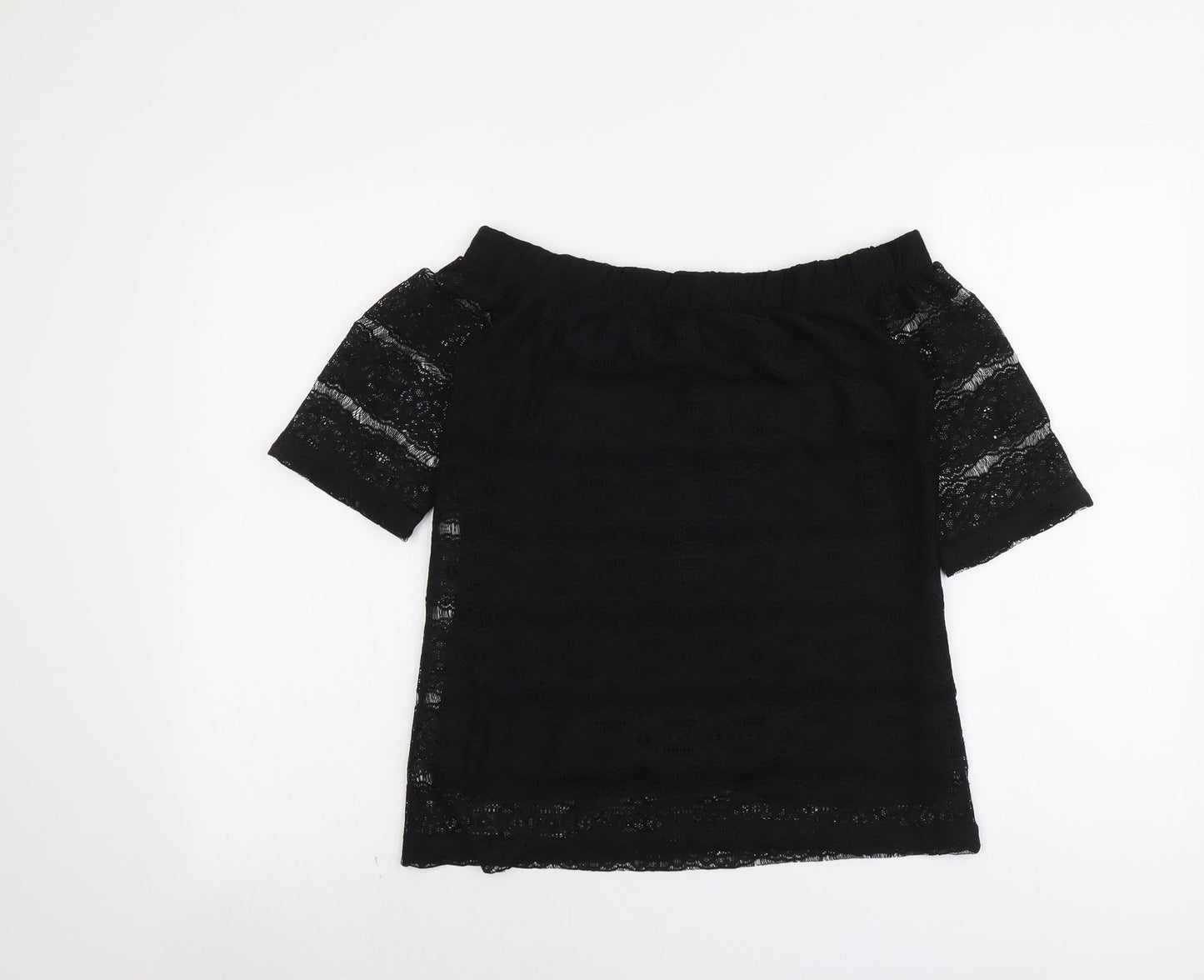 Womens UK Size 8 Dorothy Perkins Black Basic Blouse