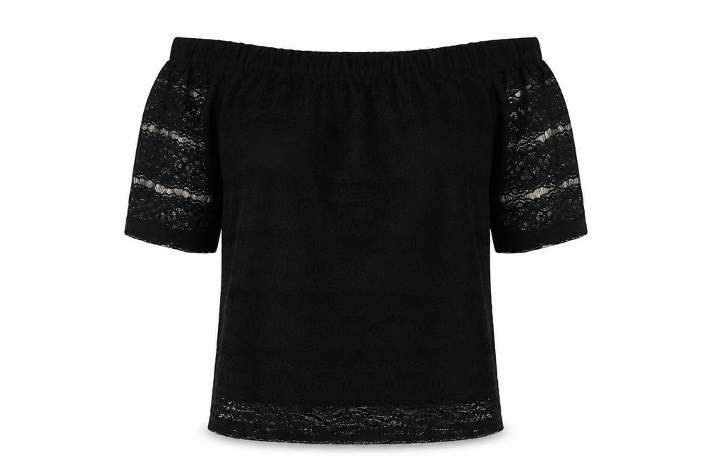 Womens UK Size 8 Dorothy Perkins Black Basic Blouse