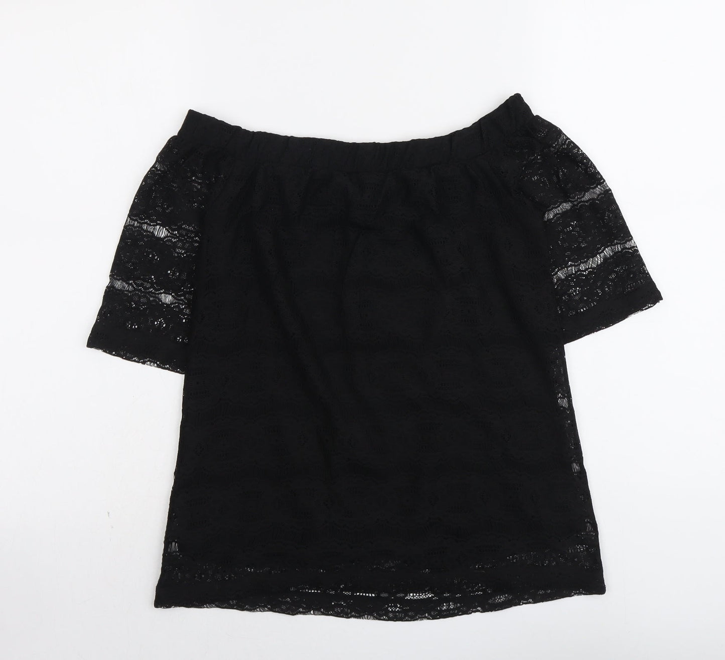Womens UK Size 8 Dorothy Perkins Black Basic Blouse