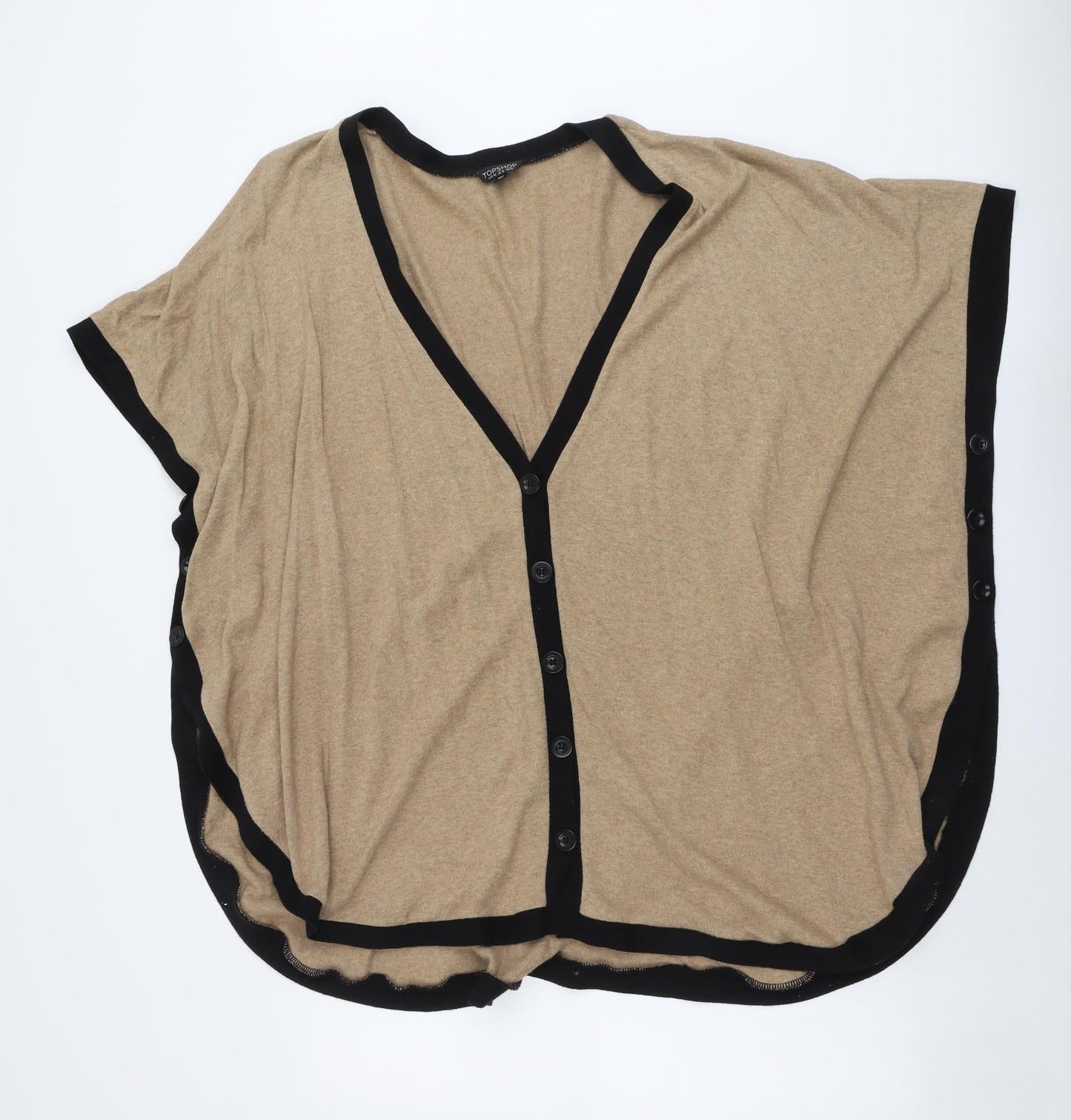 Womens UK Size 14 Topshop Beige Cardigan Jumper