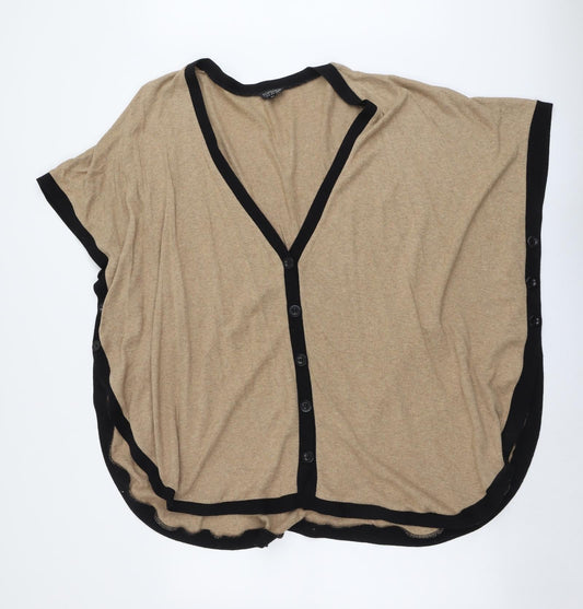 Womens UK Size 14 Topshop Beige Cardigan Jumper