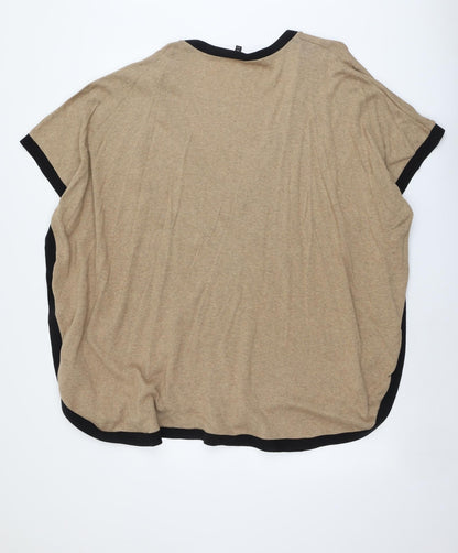 Womens UK Size 14 Topshop Beige Cardigan Jumper