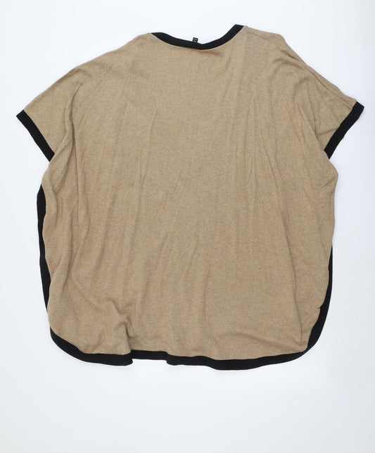 Womens UK Size 14 Topshop Beige Cardigan Jumper