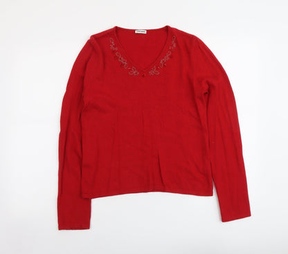 Womens UK Size 12 Gerry Weber Red Pullover Jumper