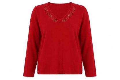 Womens UK Size 12 Gerry Weber Red Pullover Jumper