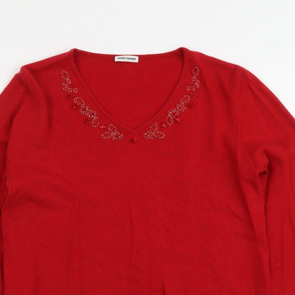 Womens UK Size 12 Gerry Weber Red Pullover Jumper