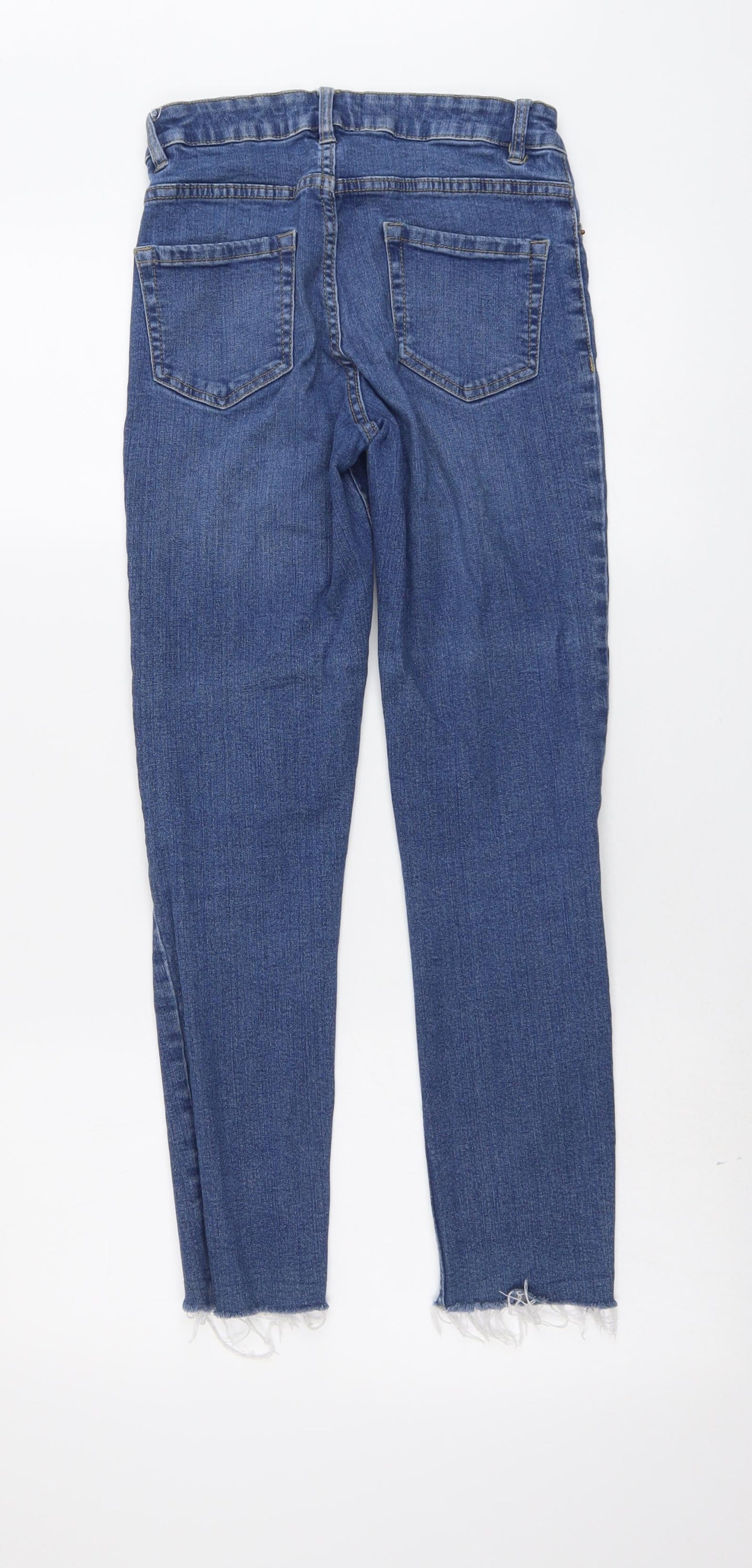 New Look Womens Blue Cotton Skinny Jeans Size 6 L26 in Regular Button