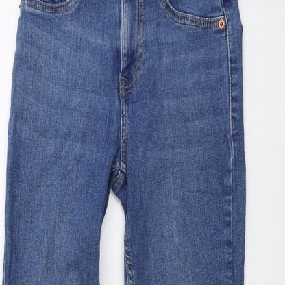 New Look Womens Blue Cotton Skinny Jeans Size 6 L26 in Regular Button