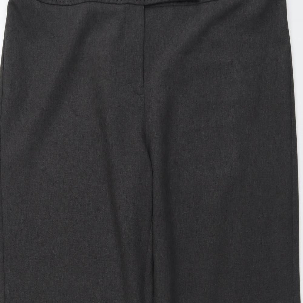 AMARANTO Womens Grey Polyester Trousers Size 18 L30 in Regular Button