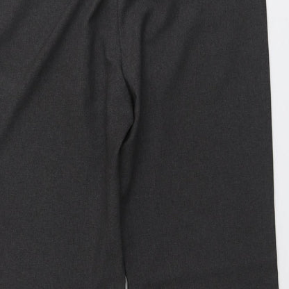 AMARANTO Womens Grey Polyester Trousers Size 18 L30 in Regular Button