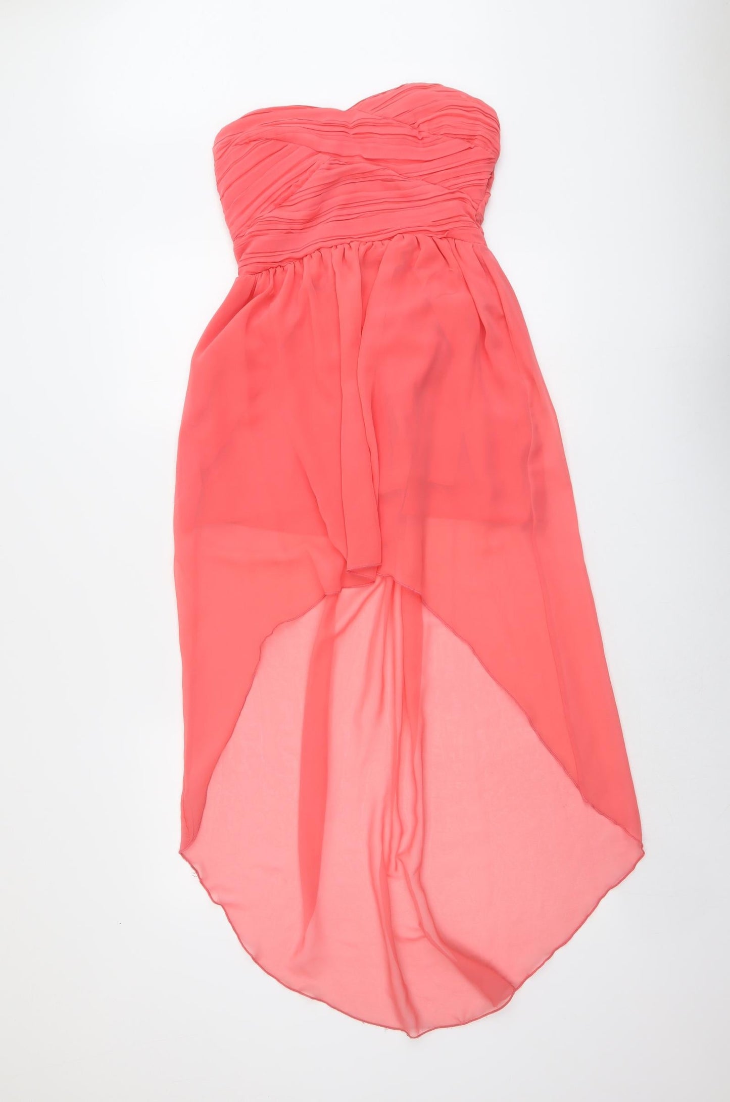 Raze Womens Pink Polyester Ball Gown Size 8 Sweetheart Zip