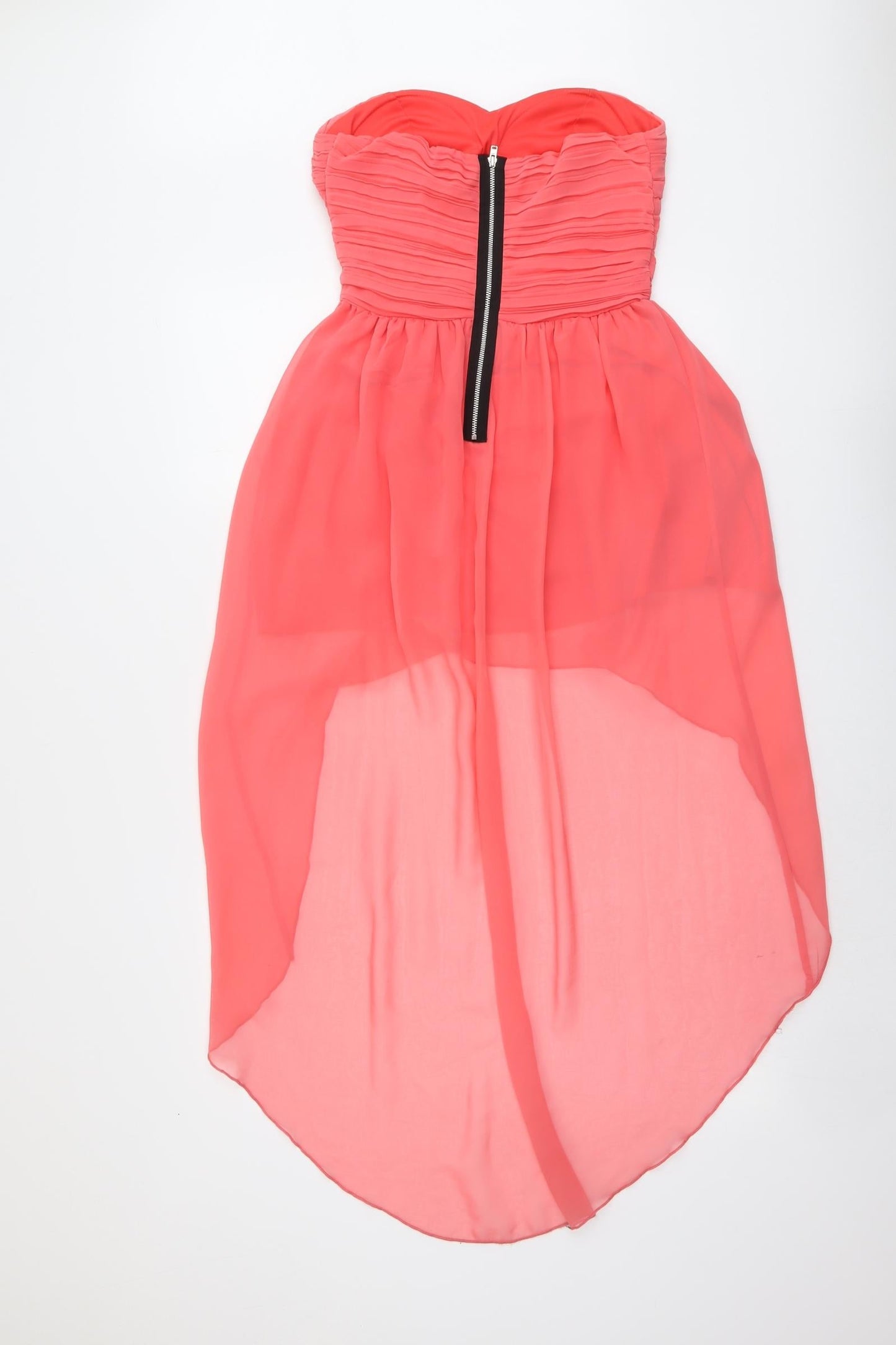 Raze Womens Pink Polyester Ball Gown Size 8 Sweetheart Zip
