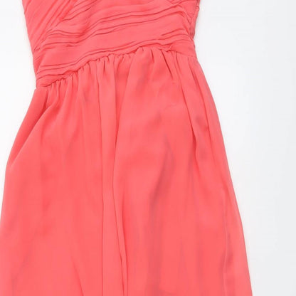 Raze Womens Pink Polyester Ball Gown Size 8 Sweetheart Zip
