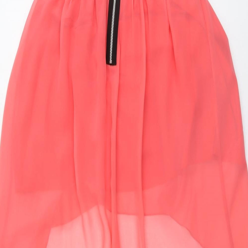 Raze Womens Pink Polyester Ball Gown Size 8 Sweetheart Zip
