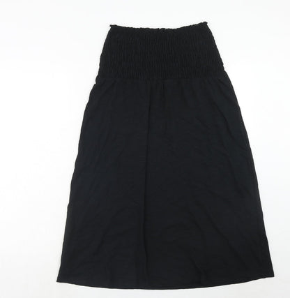 Marks and Spencer Womens Black Cotton A-Line Size 8 Off the Shoulder Pullover