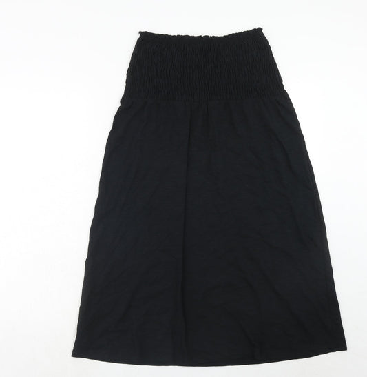 Marks and Spencer Womens Black Cotton A-Line Size 8 Off the Shoulder Pullover
