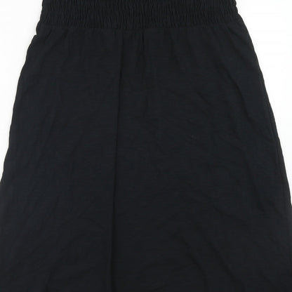 Marks and Spencer Womens Black Cotton A-Line Size 8 Off the Shoulder Pullover