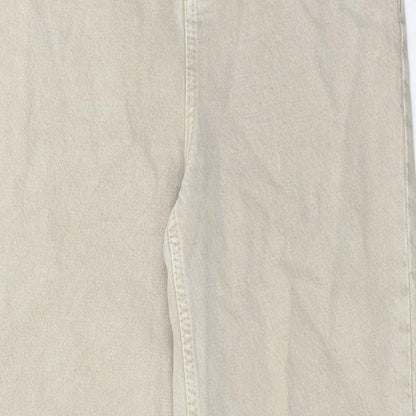 Topshop Womens Beige Cotton Boyfriend Jeans Size 26 in L32 in Regular Button