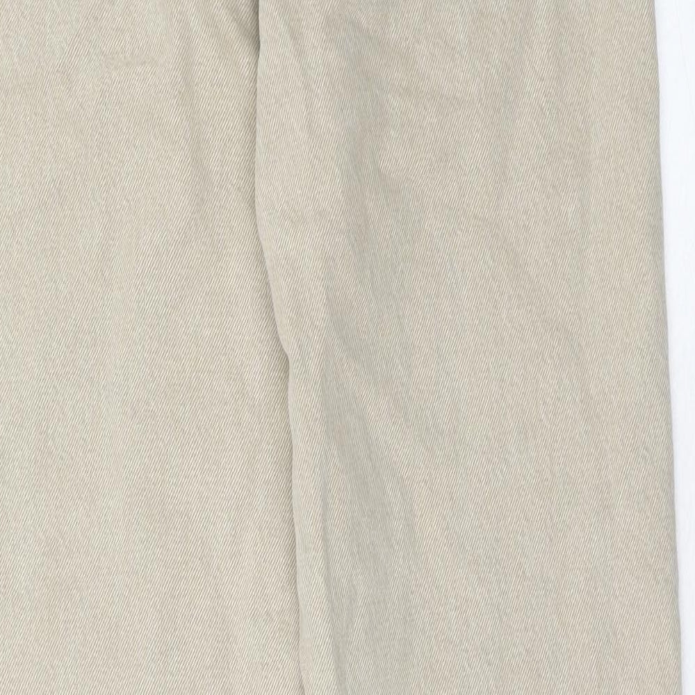 Topshop Womens Beige Cotton Boyfriend Jeans Size 26 in L32 in Regular Button