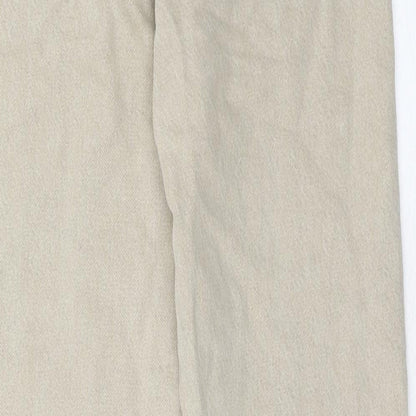 Topshop Womens Beige Cotton Boyfriend Jeans Size 26 in L32 in Regular Button