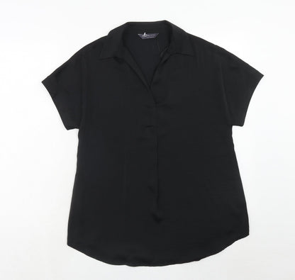 Womens UK Size 6 Marks and Spencer Black Basic Blouse