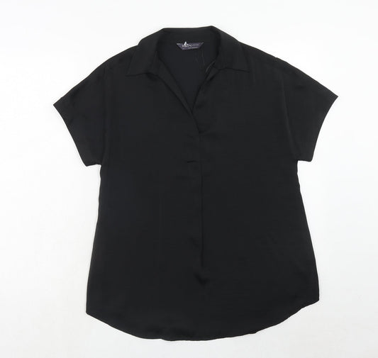 Womens UK Size 6 Marks and Spencer Black Basic Blouse