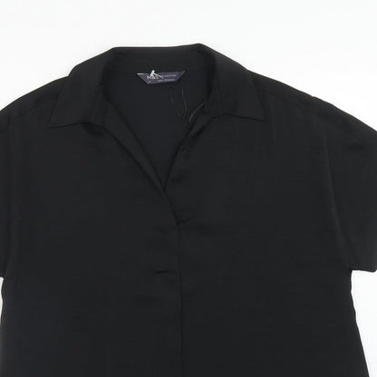 Womens UK Size 6 Marks and Spencer Black Basic Blouse