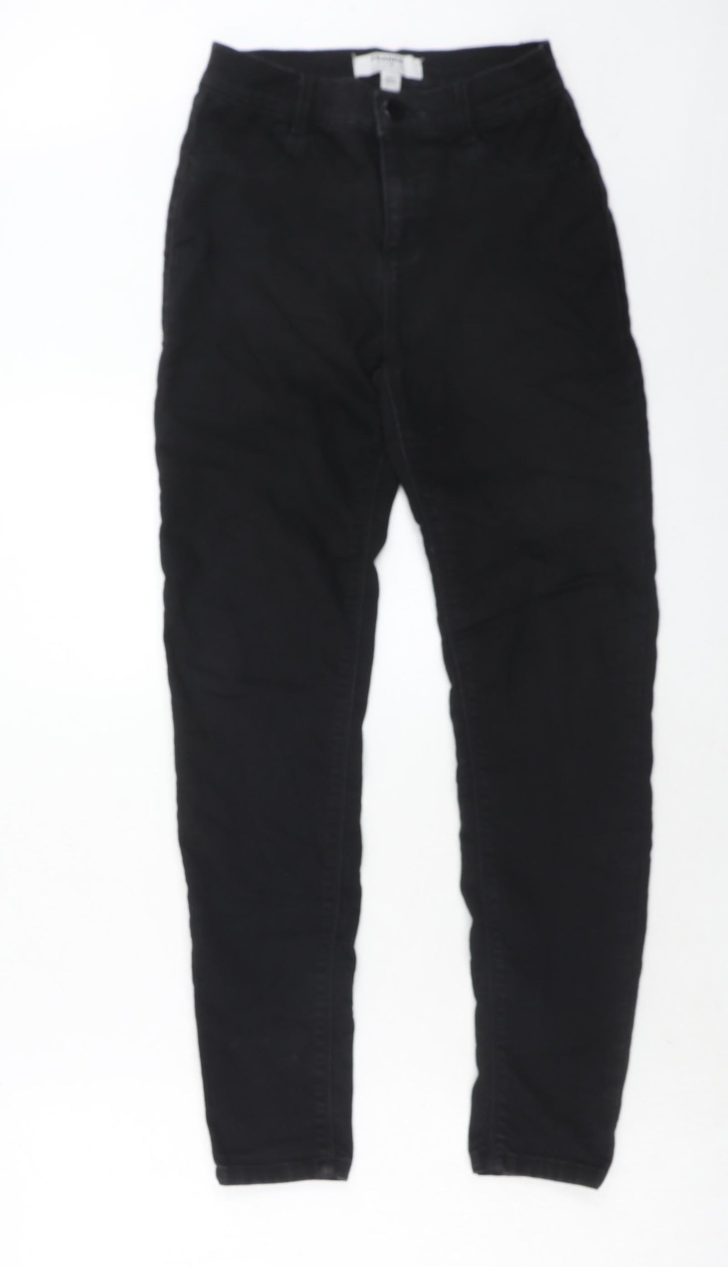 Dorothy Perkins Womens Black Cotton Skinny Jeans Size 8 Regular Zip