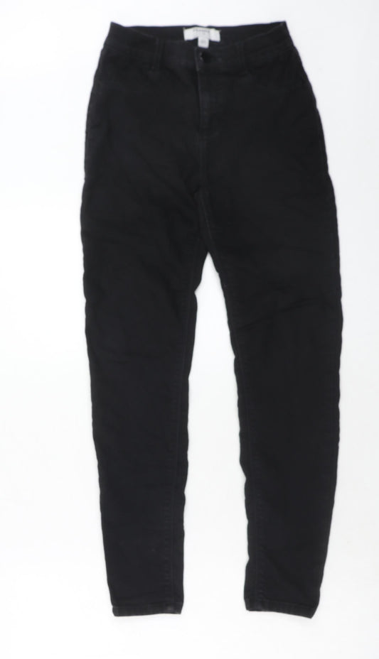Dorothy Perkins Womens Black Cotton Skinny Jeans Size 8 Regular Zip