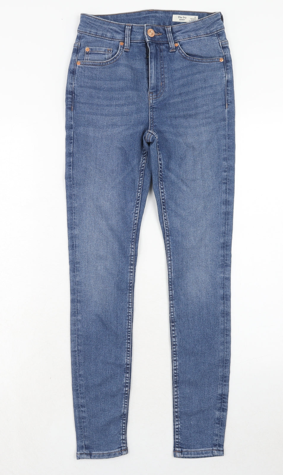 Womens UK Size 6 Marks and Spencer Regular Fit Skinny Blue Jeans