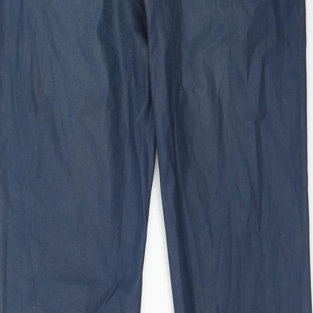 Gsus Sindustries Womens Blue Cotton Straight Jeans Size 14 Regular Zip