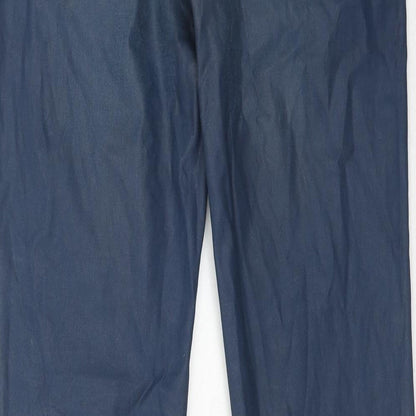 Gsus Sindustries Womens Blue Cotton Straight Jeans Size 14 Regular Zip